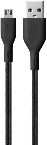 Зарядный кабель Rocket Flex, USB-A  Micro-USB 1м, нейлоновая оплетка, черный